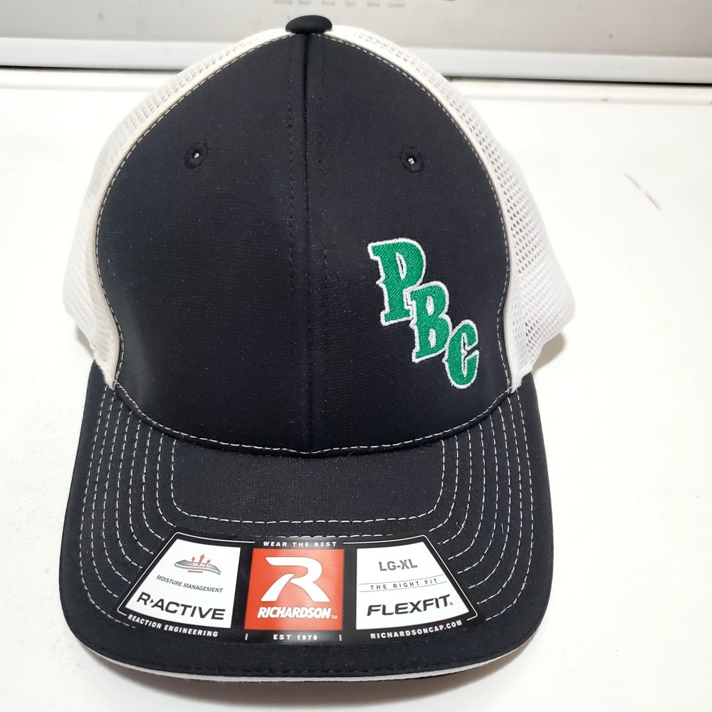 Richardson ● PBC ● Flexfit ● Black And Green Baseball Cap ● #172 Size L-XL ● NEW